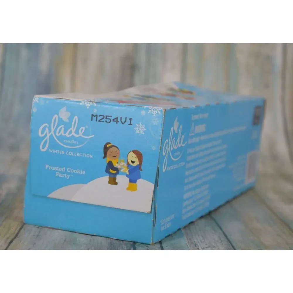 Glade Candles Winter Collection Apple Cinnamon, Frosted Cookie, Sparkling Spruce